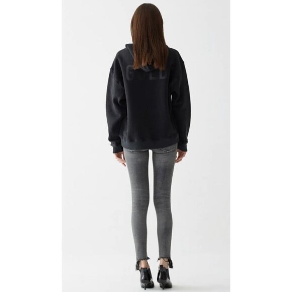 Agolde Sophie Hi Rise Skinny Amplify Size 29 Washed Black Gray Raw Hem - Picture 16 of 16